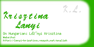 krisztina lanyi business card